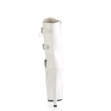 ADORE-1043 - 18 cm plataforma botines tacn alto vegano blanco