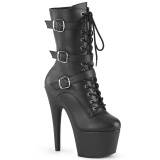 ADORE-1043 - 18 cm plataforma botines tacn alto vegano negro