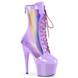 ADORE-1047 - 18 cm plataforma botines tacn alto charol lavanda