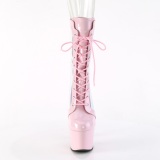 ADORE-1047 - 18 cm plataforma botines tacn alto charol rosa