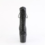 ADORE-1049WR - 18 cm plataforma botines tacn alto vegano negro