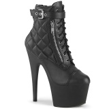 ADORE-700-05 18 cm botines de tacn altos pleaser negro