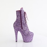 ADORE-GWR 18 cm botines de tacn altos pleaser brillo lavanda