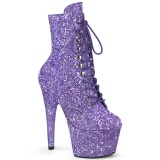 ADORE-GWR 18 cm botines de tacn altos pleaser brillo purpura