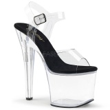 Acrilico 18 cm Pleaser RADIANT-708 Zapatos Tacn Aguja Plataforma