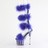 Azul 18 cm ADORE-728F sandalias de tacn con plumas pole dance