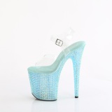 Azul 20 cm 808RRS Zapatos altos pole dance strass plataforma