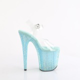 Azul 20 cm 808RRS Zapatos altos pole dance strass plataforma