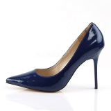 Azul Charol 10 cm CLASSIQUE-20 zapatos puntiagudos tacn de aguja