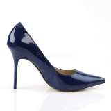 Azul Charol 10 cm CLASSIQUE-20 zapatos puntiagudos tacn de aguja