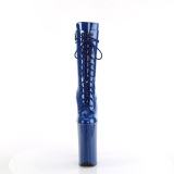 Azul Charol 25,5 cm BEYOND-1050 botinhas tacones extremos plataforma