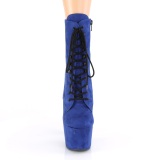 Azul Polipiel 18 cm ADORE-1020FS botines con cordones