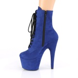 Azul Polipiel 18 cm ADORE-1020FS botines con cordones