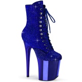 Azul strass botines pleaser con plataforma 20 cm FLAMINGO-1020CHRS