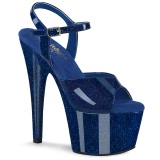 Azules 18 cm ADORE-709GP brillo plataforma sandalias de tacn alto