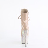 BEJ-1020-7 - 18 cm botines de tacn altos pleaser strass beige