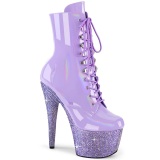 BEJ-1020-7 - 18 cm botines de tacn altos pleaser strass lavanda