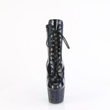 BEJ-1020-7 - 18 cm botines de tacn altos pleaser strass negro