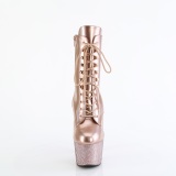 BEJ-1020-7 - 18 cm botines de tacn altos pleaser strass oro