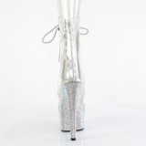 BEJ-1021C-7 - 18 cm botines de tacn altos pleaser strass transparentes