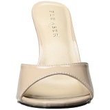 Beige 10 cm CLASSIQUE-01 pantuflas tacn alto mujer tacn bajo