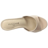 Beige 10 cm CLASSIQUE-01 pantuflas tacn alto mujer tacn bajo