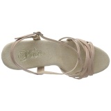 Beige 15 cm Pleaser DELIGHT-613 Sandalias de tacn