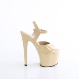 Beige 18 cm PASSION-709 pleaser sandalias de tacn aguja