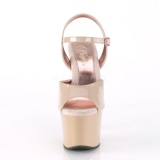 Beige 18 cm SKY-309TT sandalias pleaser con suela oro