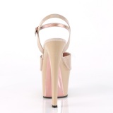 Beige 18 cm SKY-309TT sandalias pleaser con suela oro