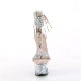 Beige 18 cm SKY-327RSI tacn alto con correa al tobillo strass