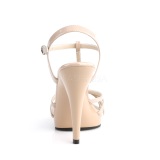 Beige Charol 12 cm FLAIR-420 Sandalias Femininas Planos