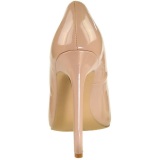 Beige Charol 13 cm SEXY-20 zapatos tacn de aguja puntiagudos