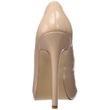 Beige Charol 13 cm SEXY-42 Zapato Saln Clasico para Mujer