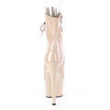 Beige Charol 18 cm ADORE-1021 botines con suela plataforma mujer