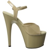 Beige Charol 18 cm ADORE-709 Tacn Alto Plataforma