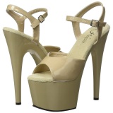 Beige Charol 18 cm ADORE-709 Tacn Alto Plataforma