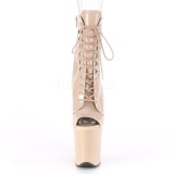 Beige Charol 20 cm FLAMINGO-1021 botines con suela plataforma mujer