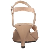 Beige Charol 8 cm BELLE-309 Sandalias Femininas Planos