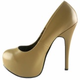 Beige Mate 14,5 cm Burlesque BORDELLO TEEZE-06 Plataforma Zapatos de Saln