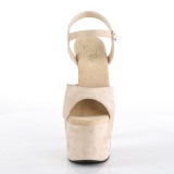 Beige Polipiel 18 cm ADORE-709FS sandalias de tacn alto