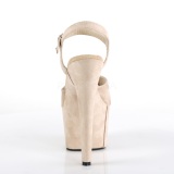 Beige Polipiel 18 cm ADORE-709FS sandalias de tacn alto