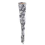 Billetes de dlar 20 cm FLAMINGO-3000DP botas altas overknee plataforma pole dance