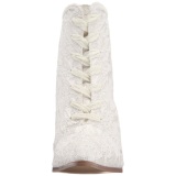 Blanco 12 cm VICTORIAN-30 Botines de Cordones Altos Mujer