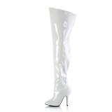 Blanco 13 cm SEDUCE-3000WC botas altas de caa ancha elsticos