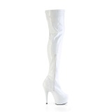 Blanco 15 cm DELIGHT-3000HWR Holograma botas altas overknee plataforma