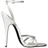 Blanco 15 cm DOMINA-108 zapatos fetiche con tacn alto