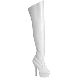 Blanco 15 cm KISS-3010 Botas Altas Plataforma