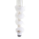 Blanco 18 cm ADORE-728F sandalias de tacn con plumas pole dance