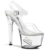 Blanco 18 cm TIPJAR-708-5 sandalias stripper con plataforma